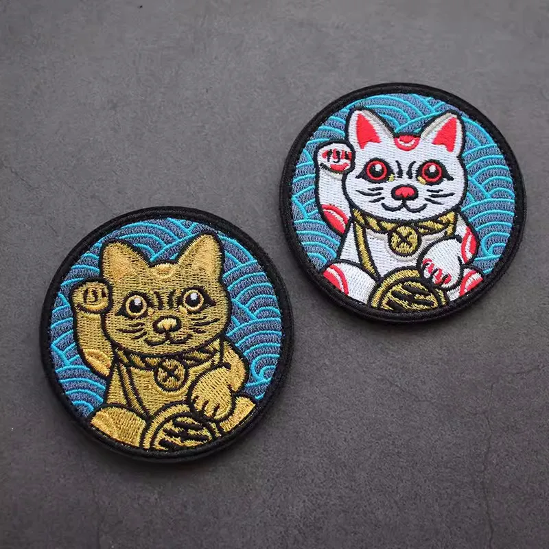 Waving Lucky Cat Embroidery Patch Sparkling Gold Metal Thread Weaving Tactical Badge DIY Stickers for Clothing Backpacks
Waving Lucky Cat Embroidery Patch Sparkling Gold Metal Thread Weaving Tactical Badge DIY Stickers for Clothing Backpacks