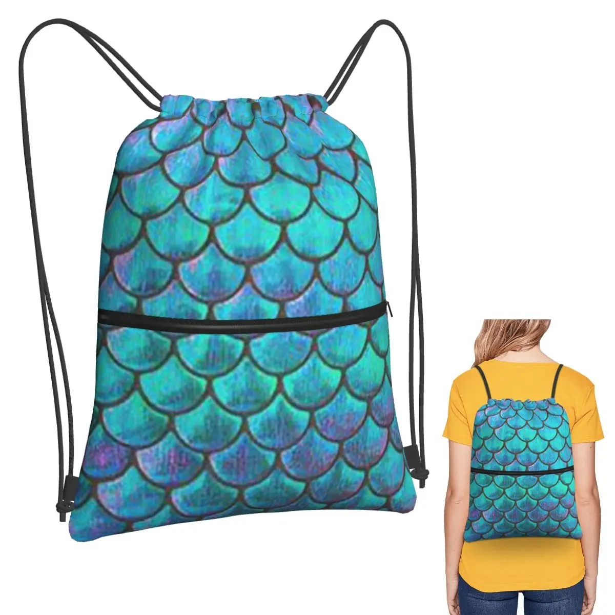 Mermaid Fish Scale Backpacks Casual Drawstring Bags Sundries Bag Book Bags for Travel Students
Mermaid Fish Scale Backpacks Casual Drawstring Bags Sundries Bag Book Bags for Travel Students
