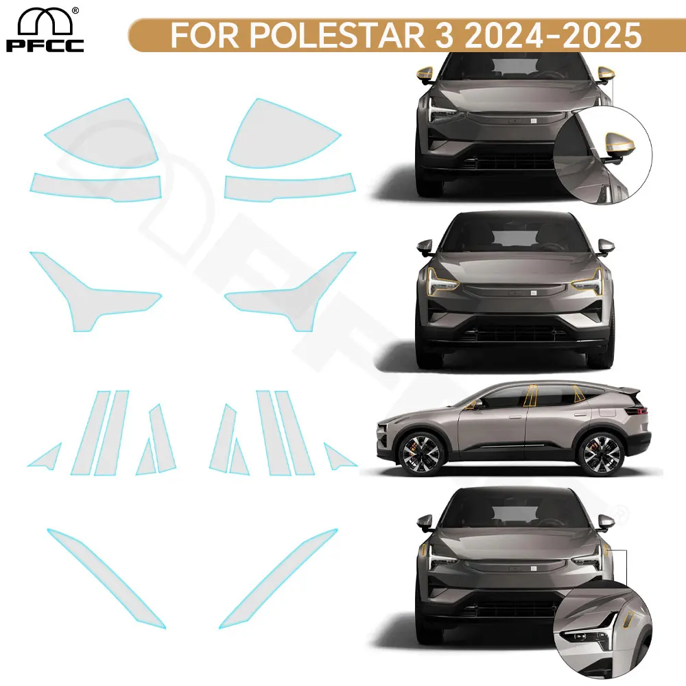 For Polestar 3 2024 2025 Headlight Rearview B C Pillar TPU Paint Protection Film Anti-scratch Resistant Pre-cut PPF Clear Bra
For Polestar 3 2024 2025 Headlight Rearview B C Pillar TPU Paint Protection Film Anti-scratch Resistant Pre-cut PPF Clear Bra