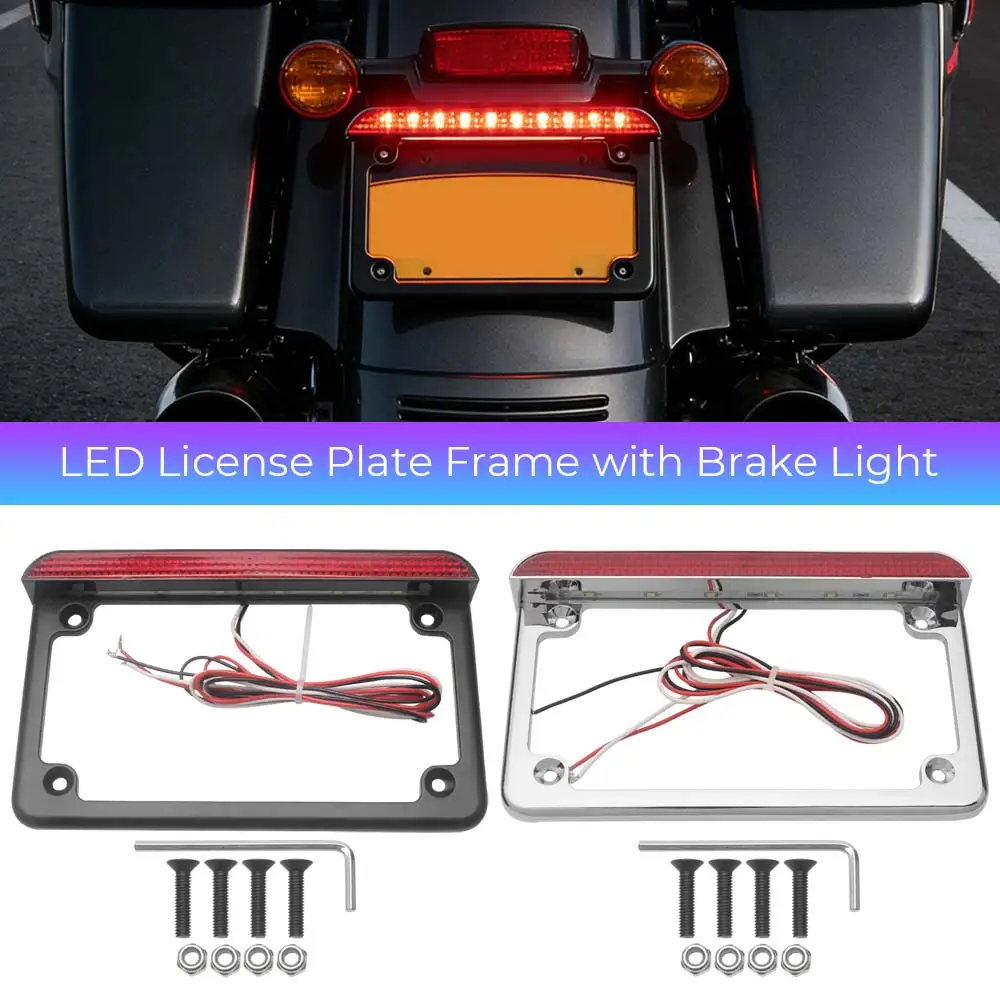 Motorcycle 6 Inch License Plate Frame Holder Mount Bracket With LED Tail Ligh Universal For Harley Suzuki Honda Yamaha Kawasaki
Motorcycle 6 Inch License Plate Frame Holder Mount Bracket With LED Tail Ligh Universal For Harley Suzuki Honda Yamaha Kawasaki