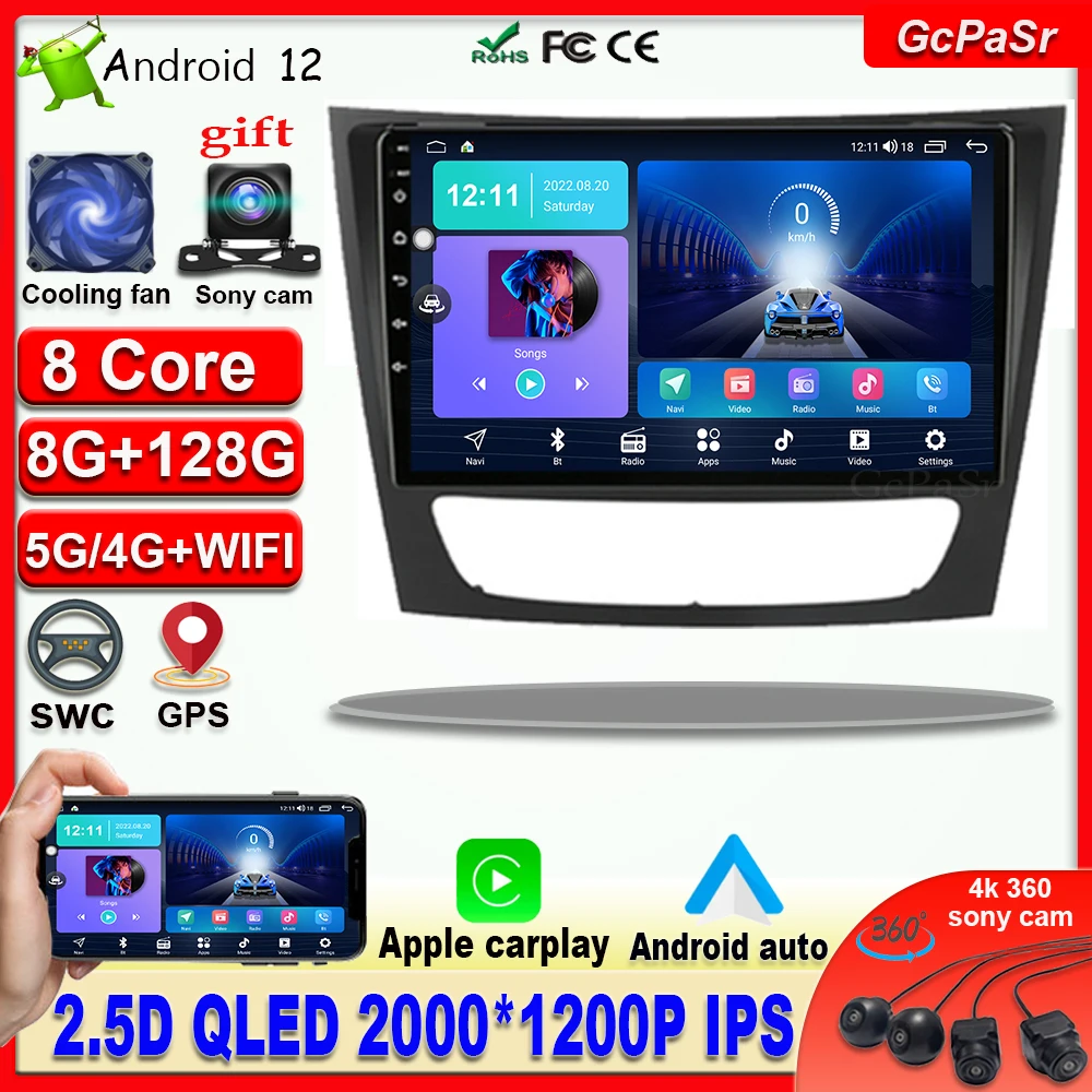 Android 12 For Mercedes Benz E Class S211 W211 CLS Class C219 2002-2010 Car Radio Multimedia Video Player Navigation stereo GPS
Android 12 For Mercedes Benz E Class S211 W211 CLS Class C219 2002-2010 Car Radio Multimedia Video Player Navigation stereo GPS