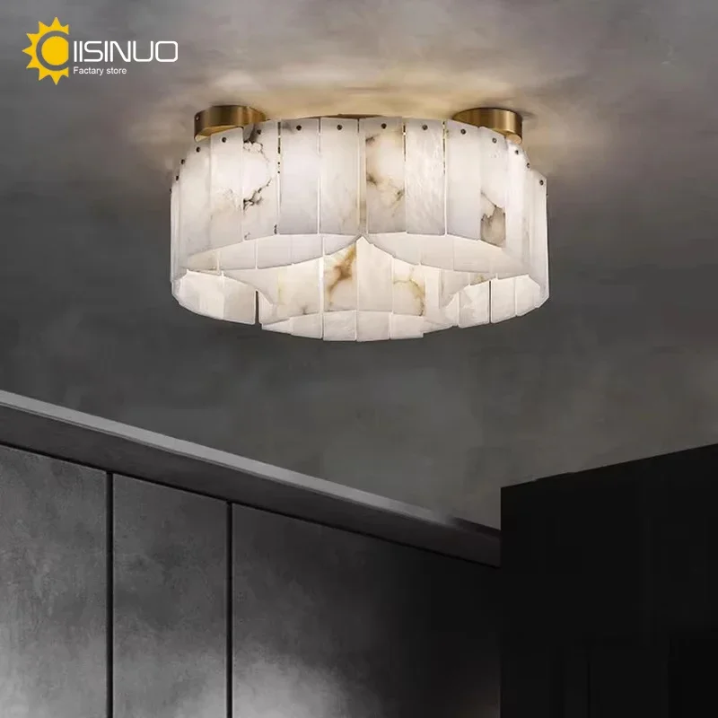 Natural marble full copper marble bedroom ceiling light, post-modern minimalist restaurant bedroom private room creative villa c
Natural marble full copper marble bedroom ceiling light, post-modern minimalist restaurant bedroom private room creative villa c