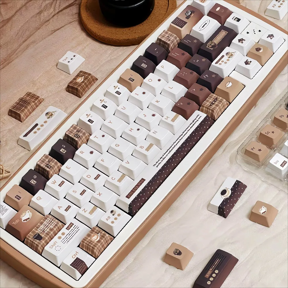 Shika Original Half Cup PBT Keycaps - 5-Sided Sublimation, Hot-Swappable, Custom Design for Mechanical Keyboard