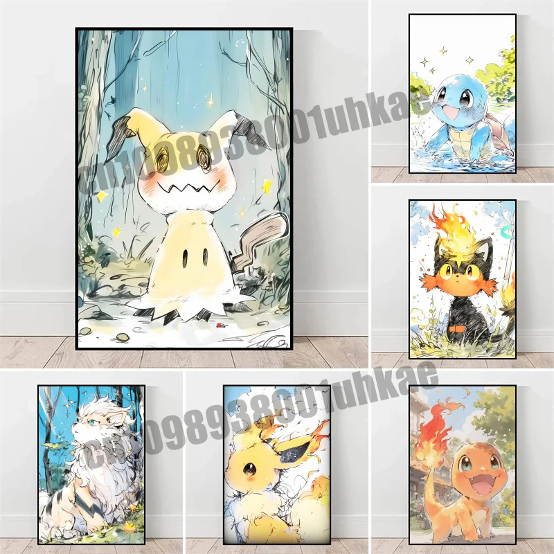 Anime Pokemon Poster Pikachu, Squirtle, Eevee, Charmander, Gardevoir, Printed Canvas Painting Decorative Wall Art Oil Painting
Anime Pokemon Poster Pikachu, Squirtle, Eevee, Charmander, Gardevoir, Printed Canvas Painting Decorative Wall Art Oil Painting