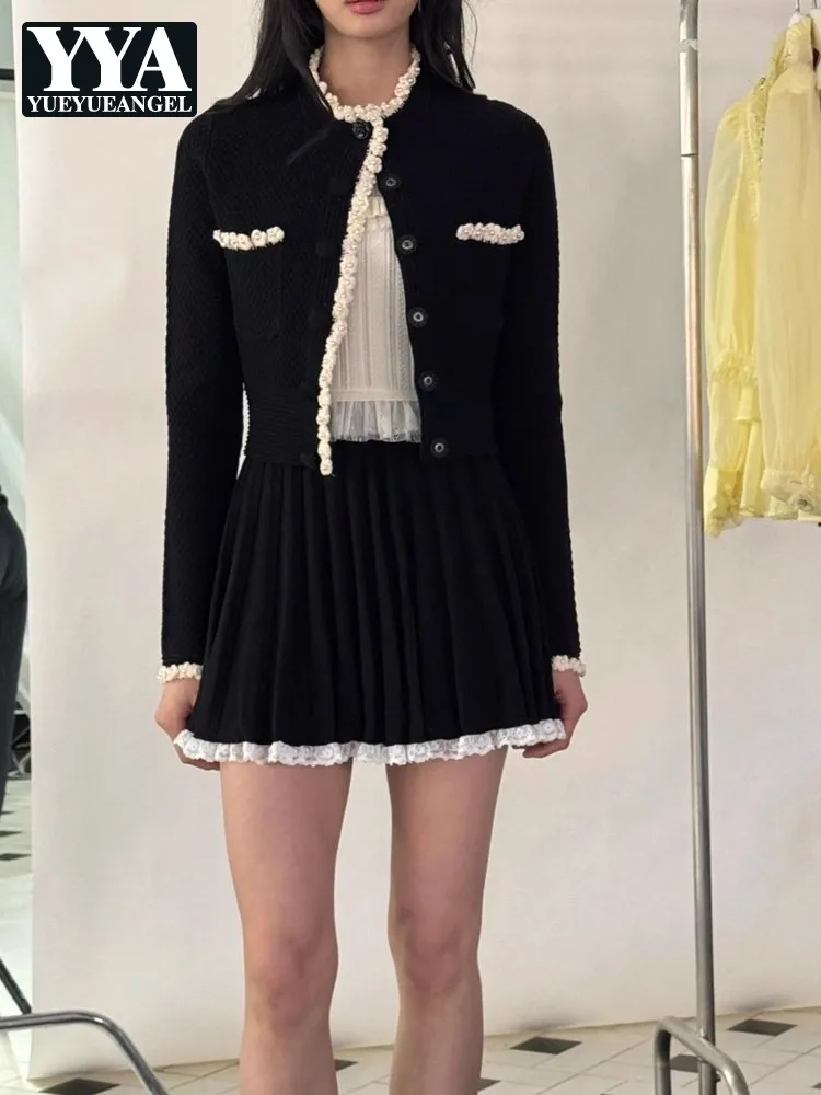 Вязаная женская куртка с цветочным принтом и бисером, трикотаж с круглым вырезом, модный милый короткий кардиган с длинными рукавами, осеннее однобортное пальто
Вязаная женская куртка с цветочным принтом и бисером, трикотаж с круглым вырезом, модный милый короткий кардиган с длинными рукавами, осеннее однобортное пальто