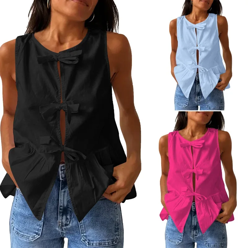 Sleeveless Cardigan Solid Color Cotton Strap Top Vest Women's Clothing 2025 New European and American Spring and Summer Women
Sleeveless Cardigan Solid Color Cotton Strap Top Vest Women's Clothing 2025 New European and American Spring and Summer Women