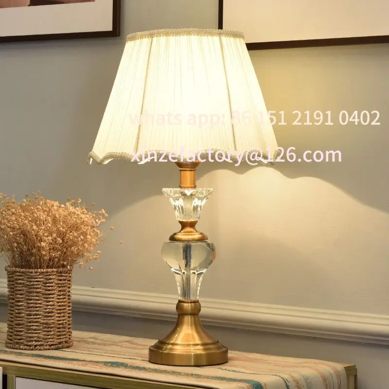 Customizable winter style villa luxury hotel villa crystal desk lamp American classic country bedroom seakfast room lamp
Customizable winter style villa luxury hotel villa crystal desk lamp American classic country bedroom seakfast room lamp