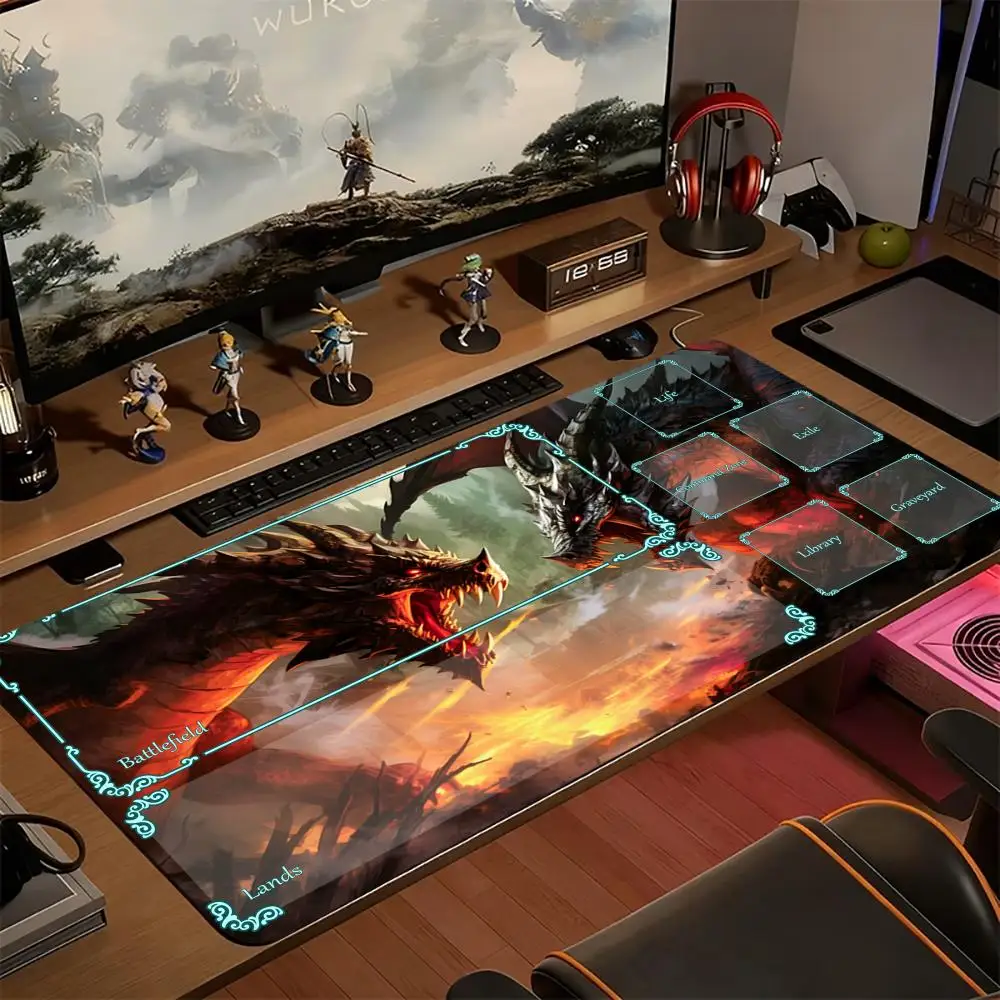 Red Fire vs Black Dragon Magic Playmat, Anti-Slip Rubber Gaming Mat for Trading Card Game, Edge Locking PC Gaming Accessory
Red Fire vs Black Dragon Magic Playmat, Anti-Slip Rubber Gaming Mat for Trading Card Game, Edge Locking PC Gaming Accessory