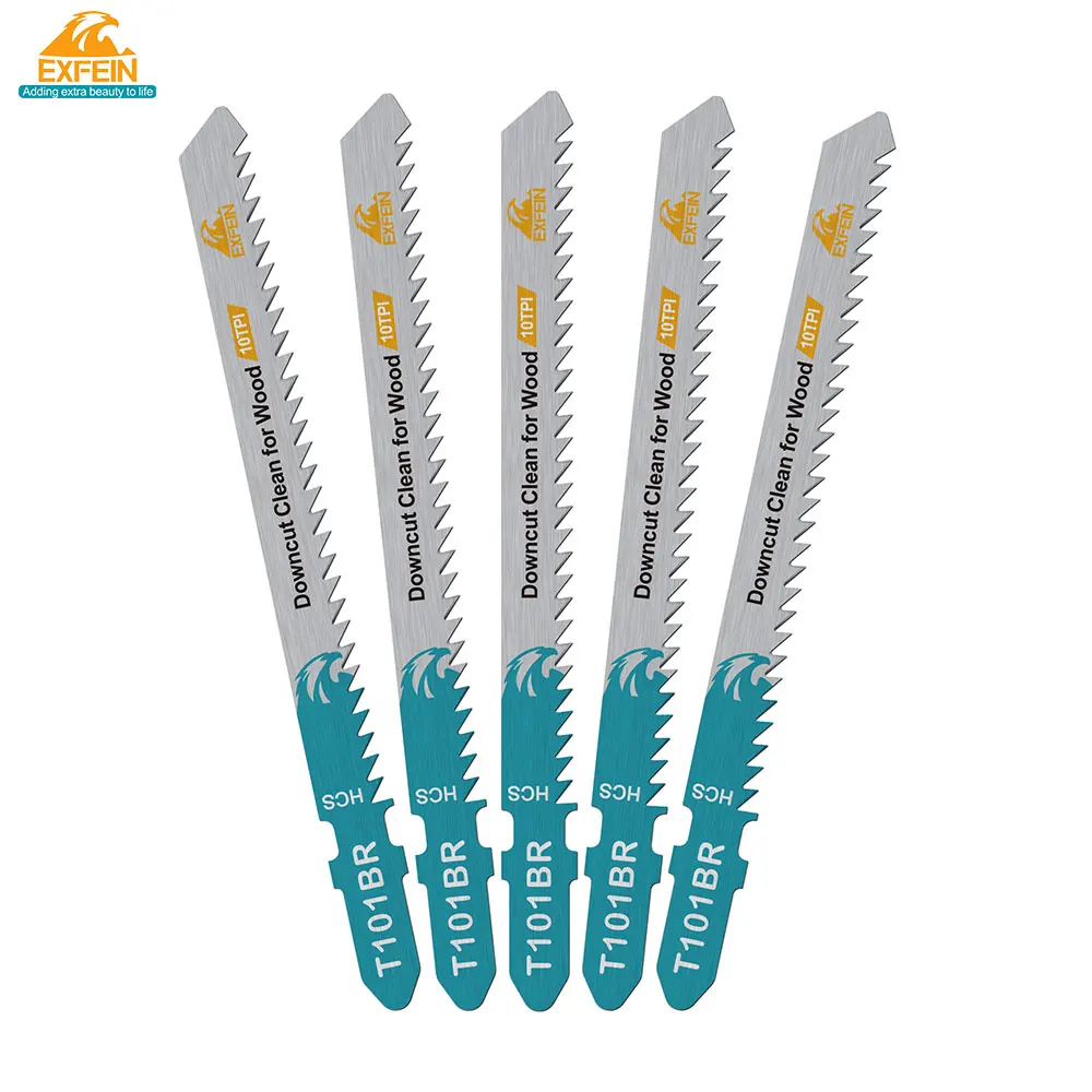 Jigsaw Blades Set 5pcs HSS Assorted T-Shank Replacement Jig Saw Blades for Cutting Wood Plastic and Metal Saw
Jigsaw Blades Set 5pcs HSS Assorted T-Shank Replacement Jig Saw Blades for Cutting Wood Plastic and Metal Saw