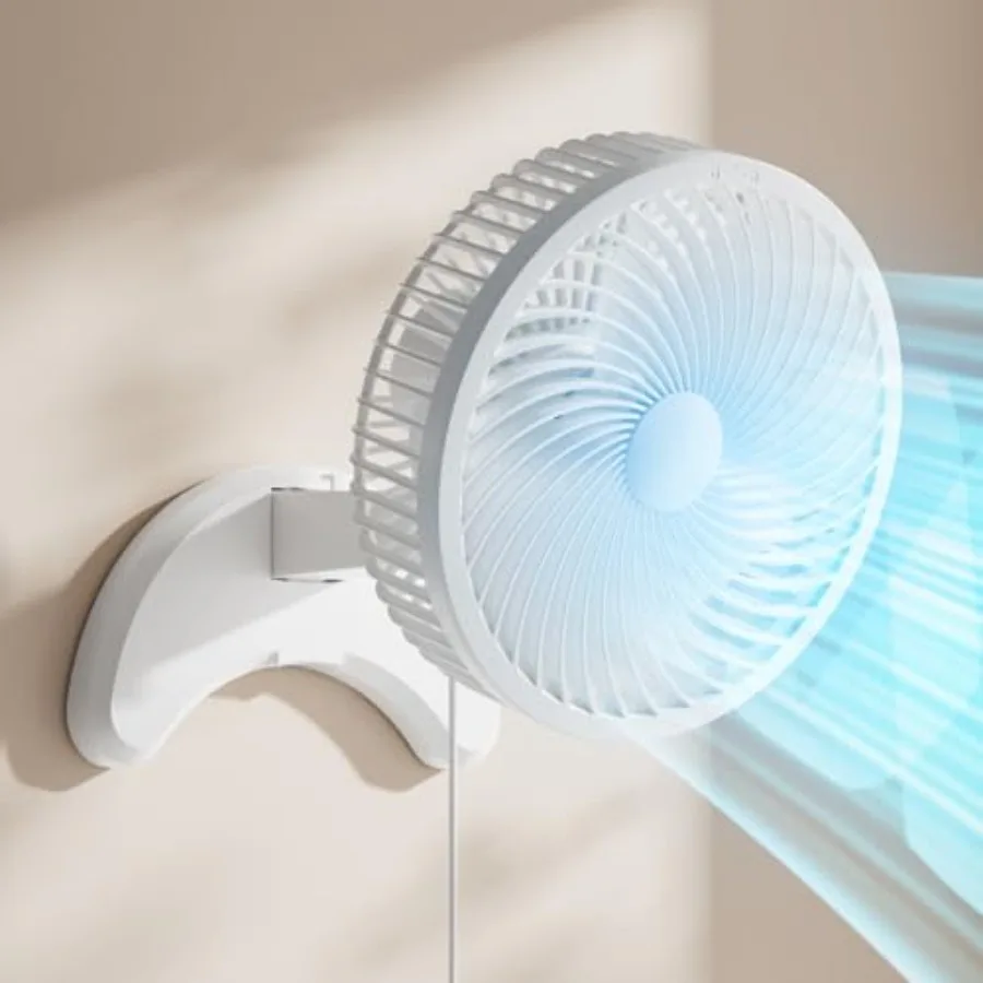 8'' Wall Mount Fan Quiet Small Wall Fan with Timer 8.2ft Wired Remote 80° Oscillation 100° Adjustable 3 Speeds High Velocity fo
8'' Wall Mount Fan Quiet Small Wall Fan with Timer 8.2ft Wired Remote 80° Oscillation 100° Adjustable 3 Speeds High Velocity fo