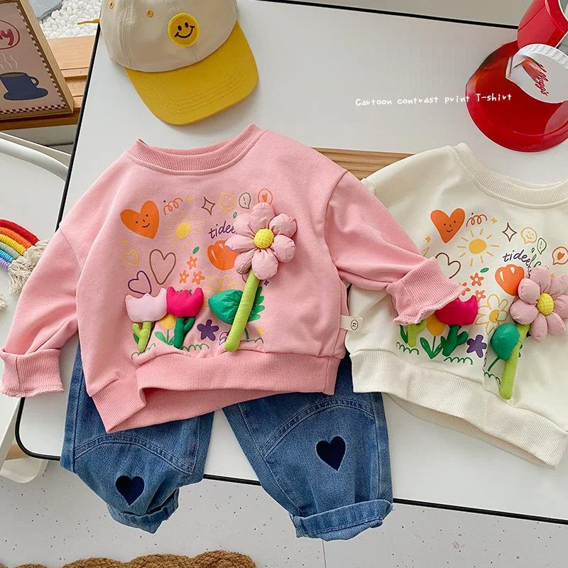 Autumn Toddler Girls Contrast Print Sweatshirts Kids Cotton Clothes New Baby Girl Three-dimensional Flower T Shirts Hoodies Tops
Autumn Toddler Girls Contrast Print Sweatshirts Kids Cotton Clothes New Baby Girl Three-dimensional Flower T Shirts Hoodies Tops