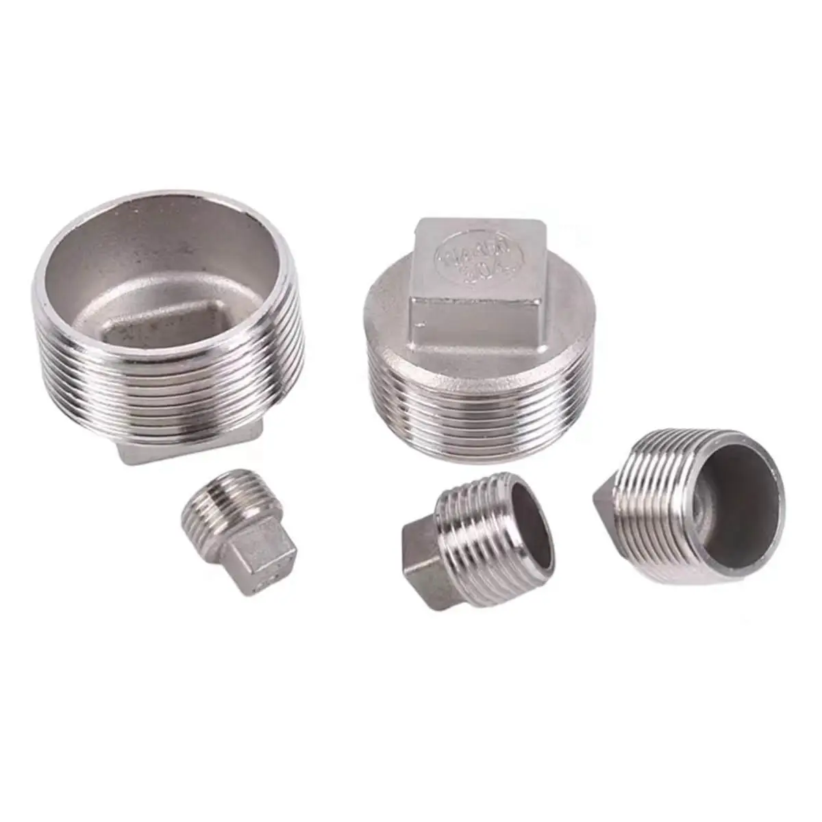 1/8" 1/4" 3/8" 1/2" 3/4" 1" 1-1/4" 1-1/2" 2" BSPT Male 304 Stainless Countersunk End Cap End Plug Square Head Pipe Fitting
1/8" 1/4" 3/8" 1/2" 3/4" 1" 1-1/4" 1-1/2" 2" BSPT Male 304 Stainless Countersunk End Cap End Plug Square Head Pipe Fitting