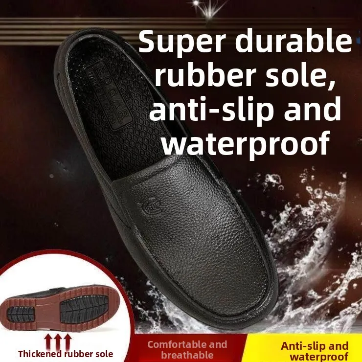 Men's Chef Shoes Anti-Slip Oil Resistant Wear-Resistant Work Shoes Waterproof Rain Boots Casual Slip-On Leather Shoes Labor P...
Men's Chef Shoes Anti-Slip Oil Resistant Wear-Resistant Work Shoes Waterproof Rain Boots Casual Slip-On Leather Shoes Labor P...