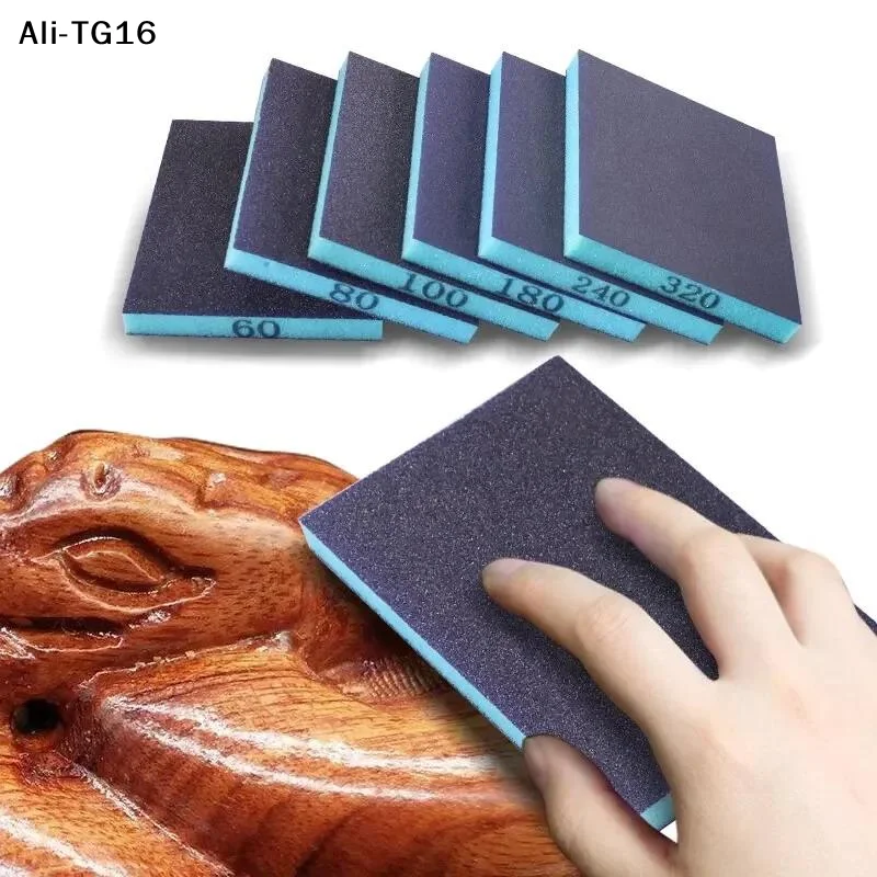 【A6】6-pack Sandpaper Sponges 60-320 Grit, Washable And Reusable, Suitable For Both Wet And Dry Use, For Polishing Metal And Wood
【A6】6-pack Sandpaper Sponges 60-320 Grit, Washable And Reusable, Suitable For Both Wet And Dry Use, For Polishing Metal And Wood