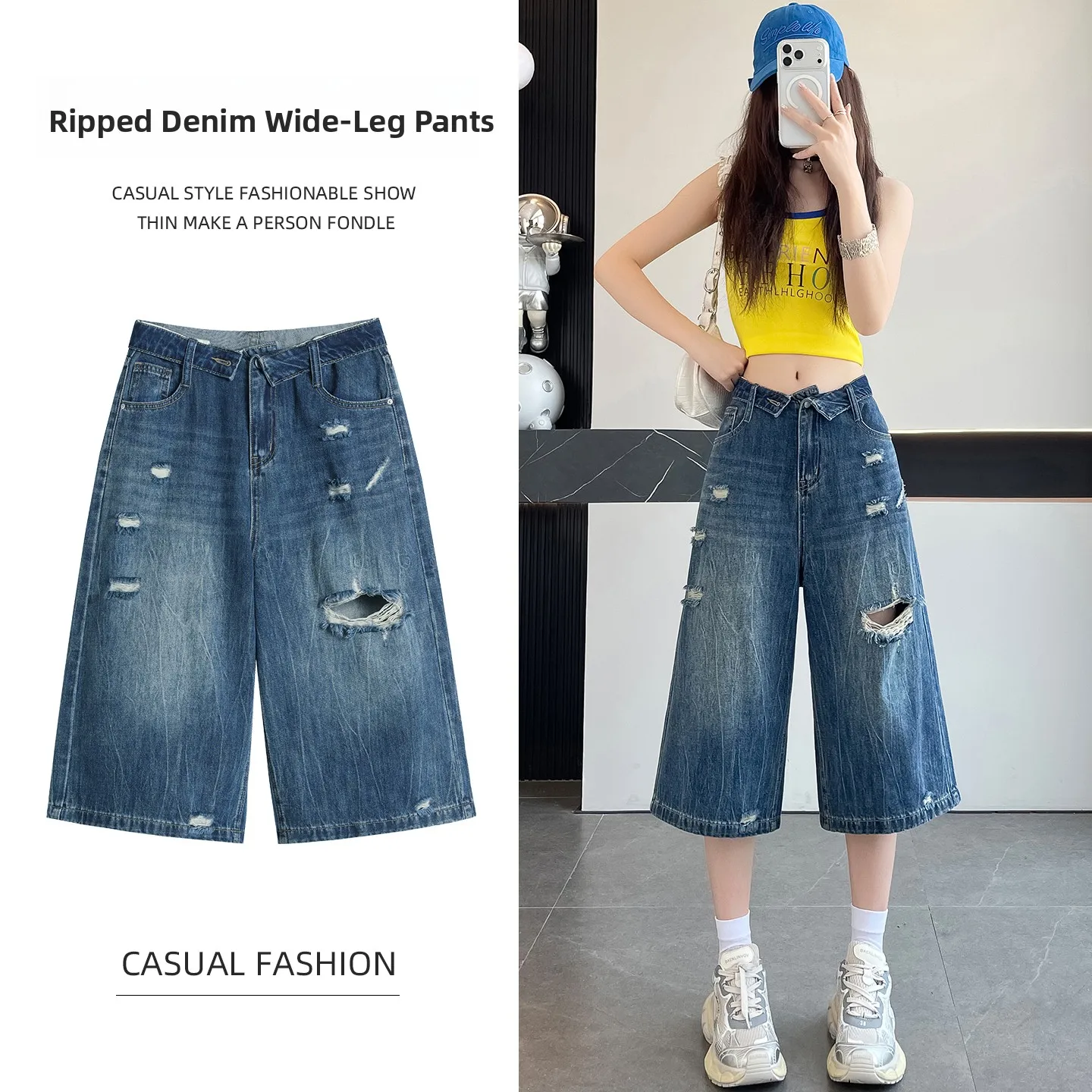 Retro American Street Style Women's Skinny Jeans High Waist Straight Leg Wide Leg Pants Summer New Loose Fit Denim Jeans
Retro American Street Style Women's Skinny Jeans High Waist Straight Leg Wide Leg Pants Summer New Loose Fit Denim Jeans