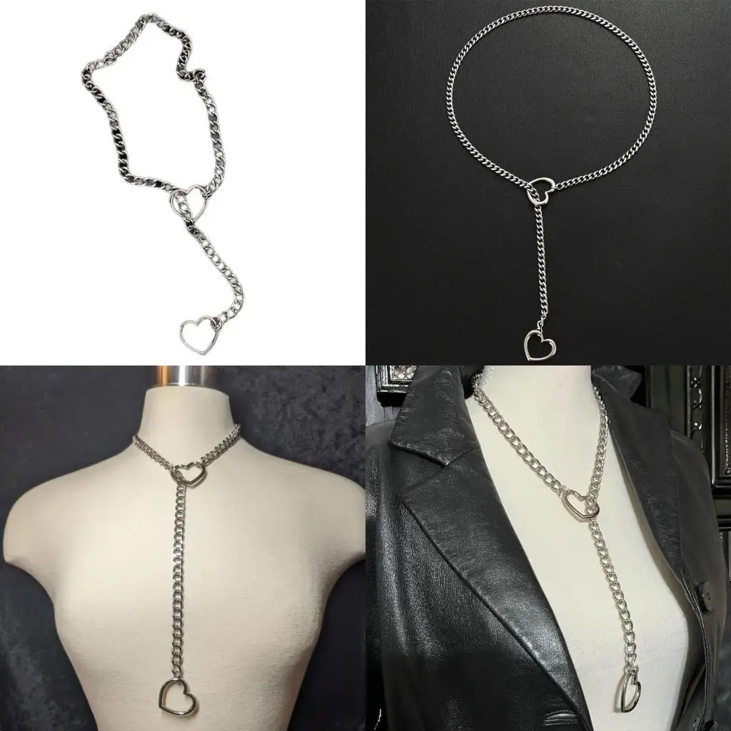 Peach Heart Pendant Necklace Simple Long Tassels Chain Necklace for Women Silver Color Clavicle Chain Fashion Jewelry
Peach Heart Pendant Necklace Simple Long Tassels Chain Necklace for Women Silver Color Clavicle Chain Fashion Jewelry