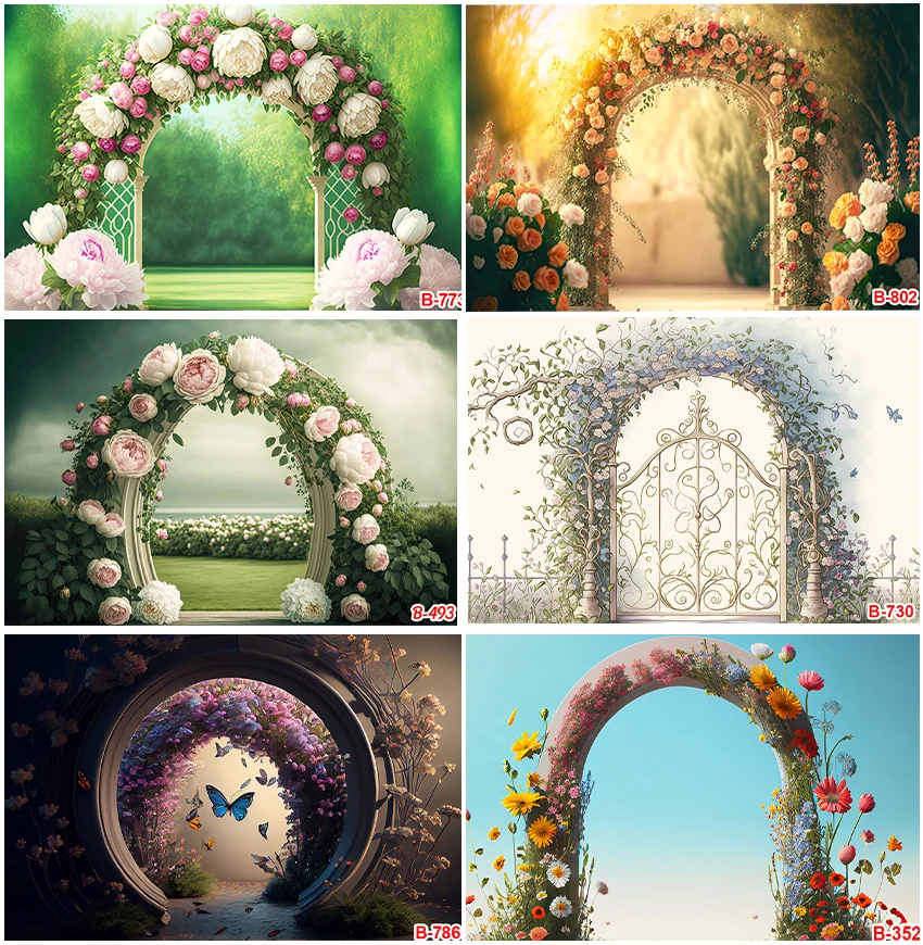 Outdoor Wedding Ceremony Backdrops Photography Flowers Arched Shape Door Floral Backgrounds Bride And Groom Portrait Decor
Outdoor Wedding Ceremony Backdrops Photography Flowers Arched Shape Door Floral Backgrounds Bride And Groom Portrait Decor