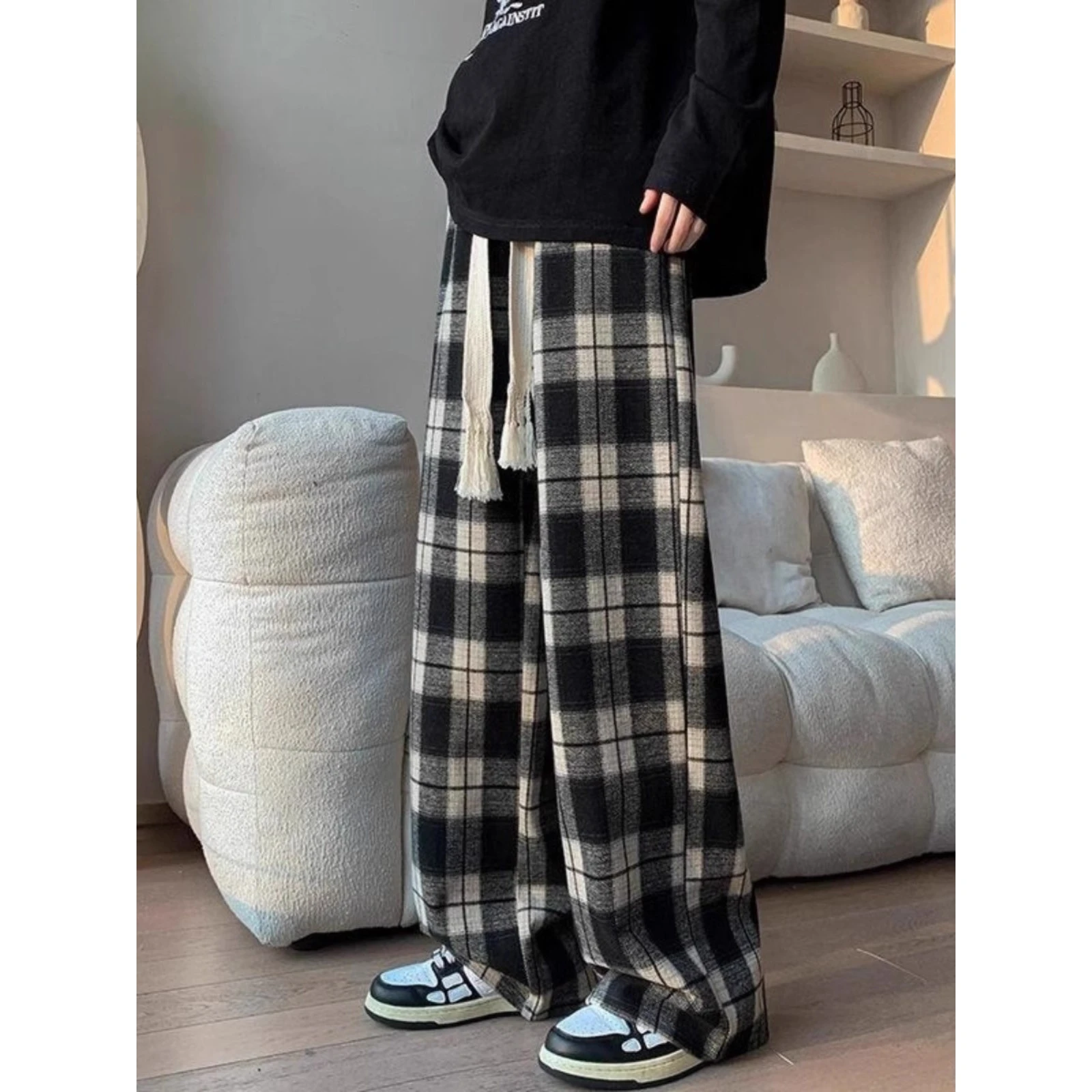 Extra Large 300 Pou Plaid Casual Pants Men's Autumn Winter Drape Thi Wide Leg Straight Cut Trendy Polyester Fiber
Extra Large 300 Pou Plaid Casual Pants Men's Autumn Winter Drape Thi Wide Leg Straight Cut Trendy Polyester Fiber