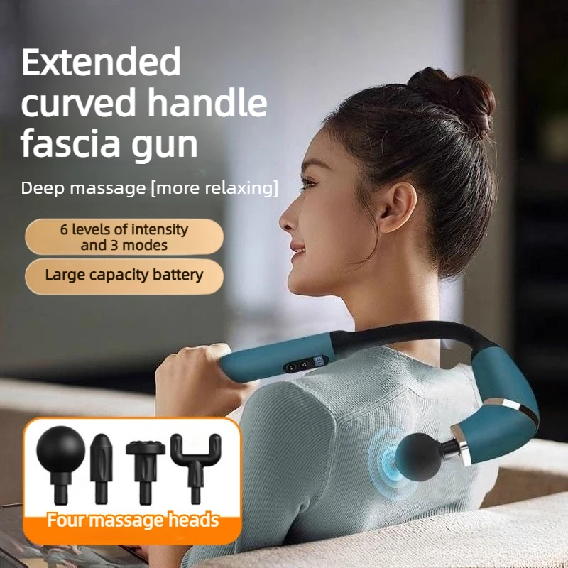 Bending Design Fascia Gun 6-Speed Frequency Conversion + Multiple Massage Heads for Deep Relief of Muscle Soreness Home Massager
Bending Design Fascia Gun 6-Speed Frequency Conversion + Multiple Massage Heads for Deep Relief of Muscle Soreness Home Massager