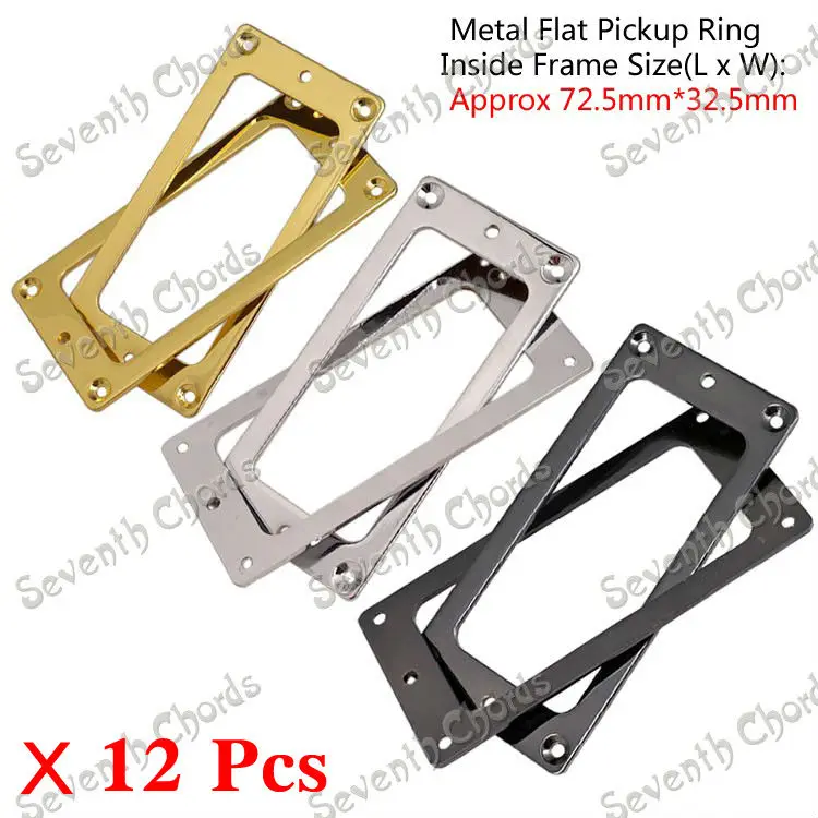 12 Pcs 3 Colors Metal Flat Base Electric Guitar Pickup Humbucker Ring Mounting Inside Frame Size:72.5mm x 32.5mm
12 Pcs 3 Colors Metal Flat Base Electric Guitar Pickup Humbucker Ring Mounting Inside Frame Size:72.5mm x 32.5mm