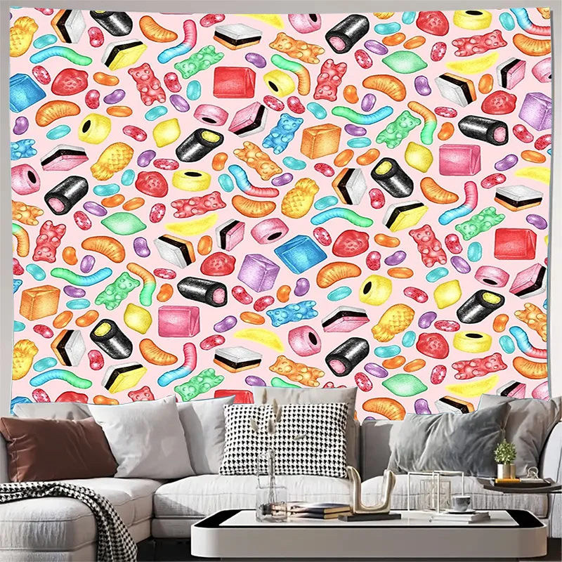 Яркий конфетный гобелен, настенный эстетический декор комнаты, сладкие лакомства, фон, декор для общежития, красочное настенное искусство, украшение для дома, уникальное
Яркий конфетный гобелен, настенный эстетический декор комнаты, сладкие лакомства, фон, декор для общежития, красочное настенное искусство, украшение для дома, уникальное