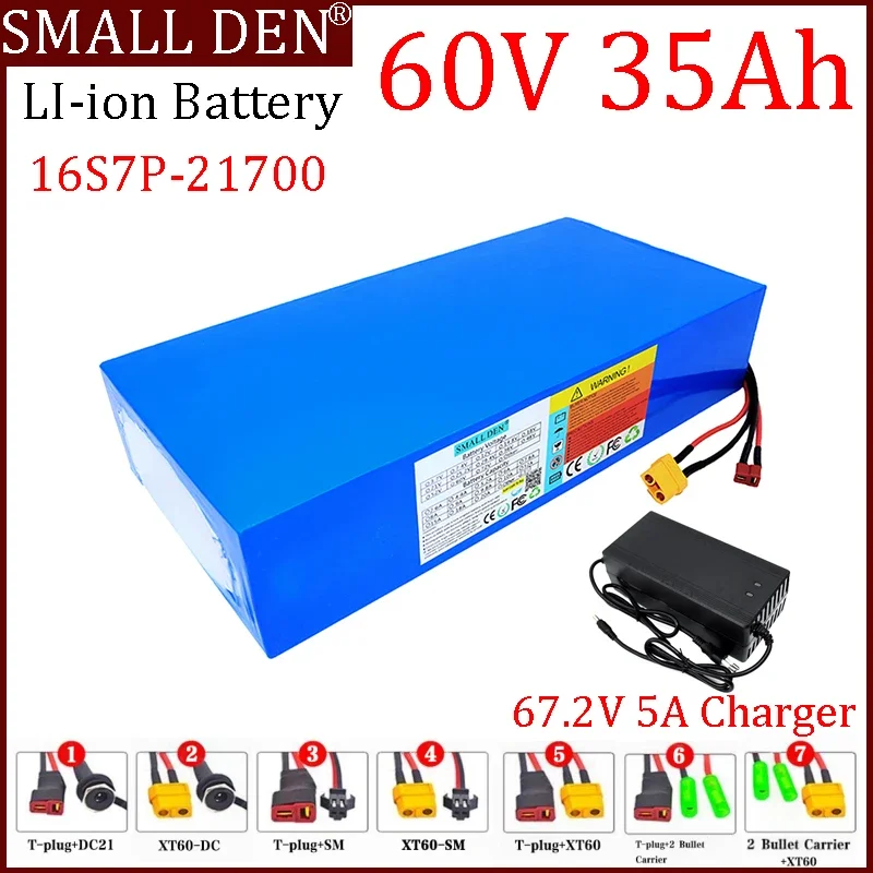 New 60V 35Ah ebike battery 21900 16S7P 2500W 67.2 V Lithium Battery For Electric Bicycle Electric Scooter+ Charger 5A
New 60V 35Ah ebike battery 21900 16S7P 2500W 67.2 V Lithium Battery For Electric Bicycle Electric Scooter+ Charger 5A