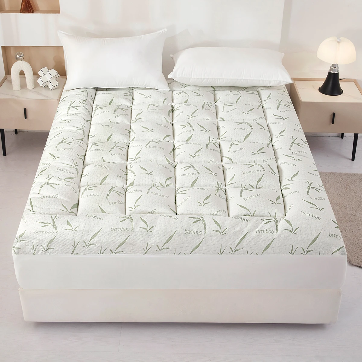 MC Natural Bamboo Fiber Bed Mattress Cover Breathable Comfortable Soft Durable for Any Bed Natural Comfort Layer
MC Natural Bamboo Fiber Bed Mattress Cover Breathable Comfortable Soft Durable for Any Bed Natural Comfort Layer