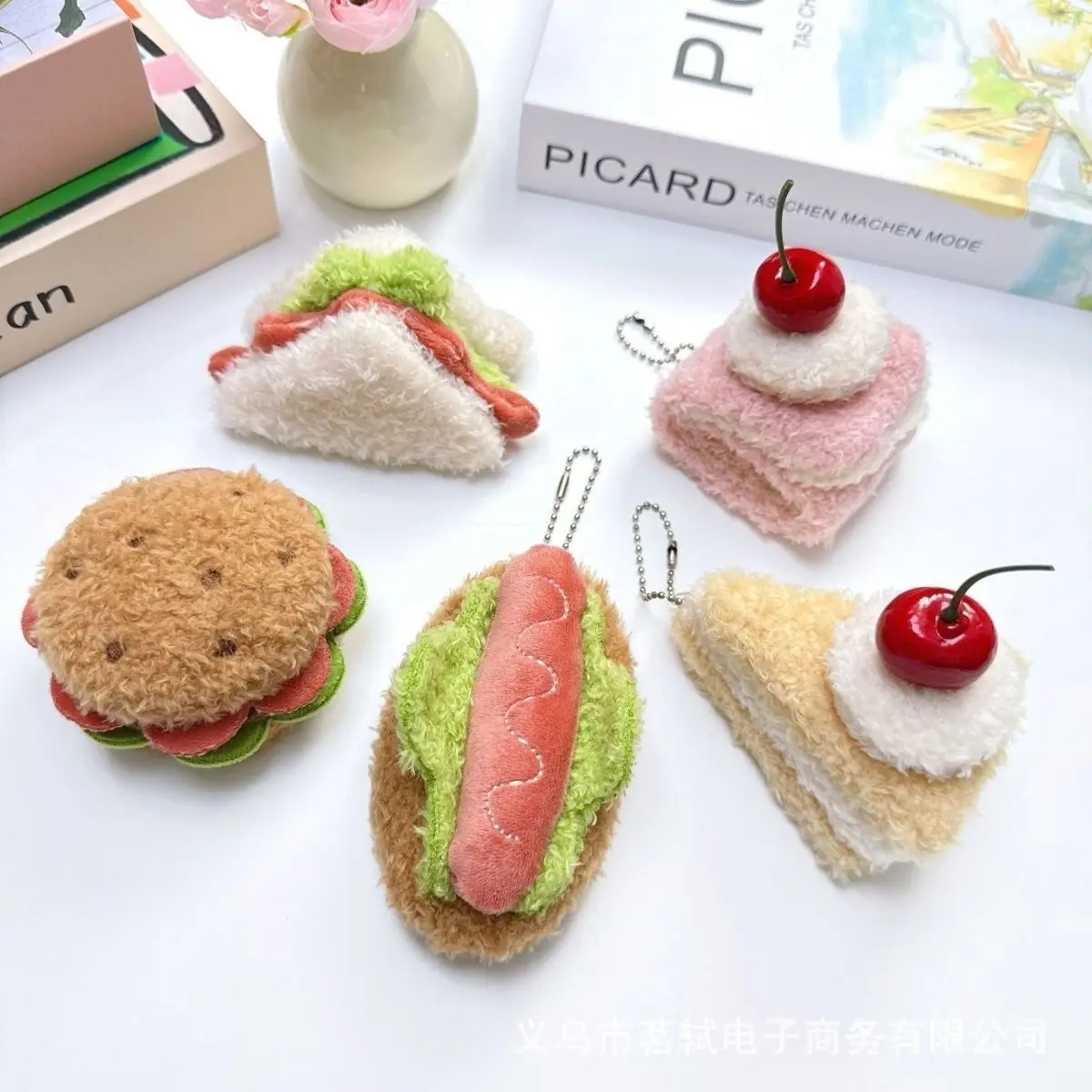 Cute Food Shaped Plush keychain Fluffy Cake Burger Sandwich Fashion Accessories for Girls Women Kids Gift Daily Use
Cute Food Shaped Plush keychain Fluffy Cake Burger Sandwich Fashion Accessories for Girls Women Kids Gift Daily Use