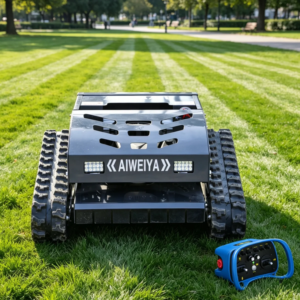 Customized Remote Control Lawn Mower Crawler All-Terrain Mowing Robot Zero Turn Four-Stroke Adjustable Cutting Height
Customized Remote Control Lawn Mower Crawler All-Terrain Mowing Robot Zero Turn Four-Stroke Adjustable Cutting Height
