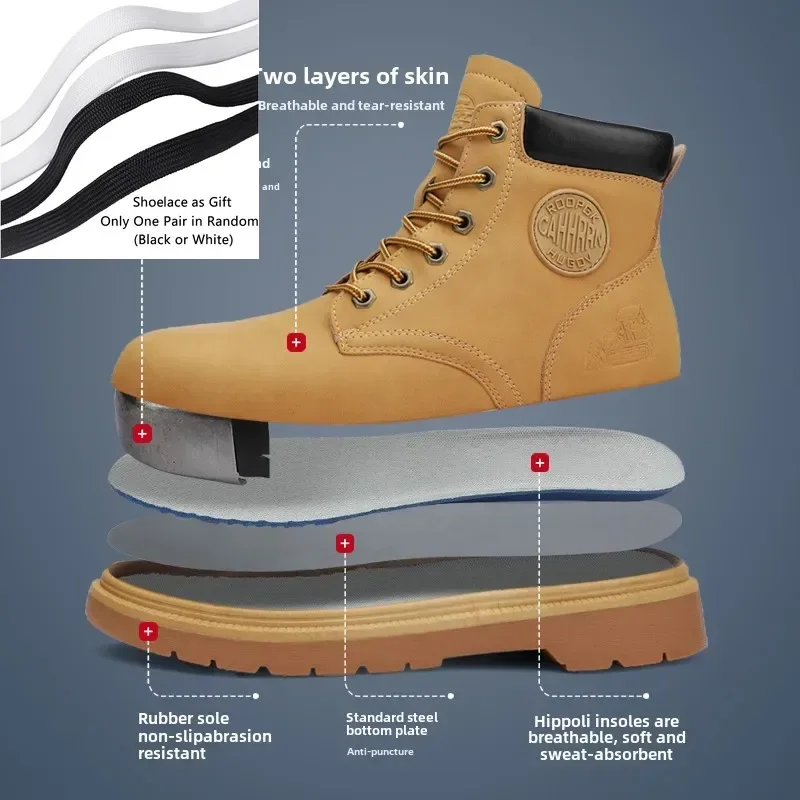 Waterproof Men Boots Safety Shoes Men Puncture-Proof Work Boots Safety Steel Toe Shoes Men Indestructible Protective Boot Winter
Waterproof Men Boots Safety Shoes Men Puncture-Proof Work Boots Safety Steel Toe Shoes Men Indestructible Protective Boot Winter