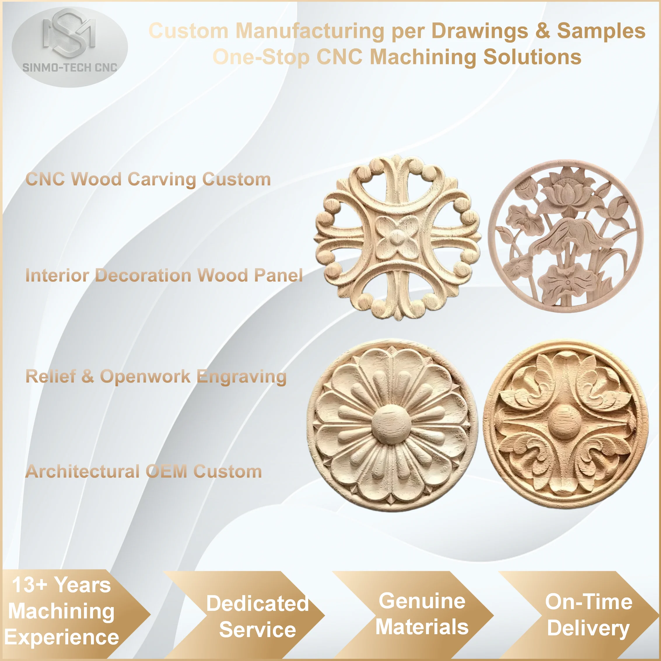 CNC Engraved Wood Wall Art Custom Relief Carving Hollow Partition Modern Interior Decoration Parts
CNC Engraved Wood Wall Art Custom Relief Carving Hollow Partition Modern Interior Decoration Parts