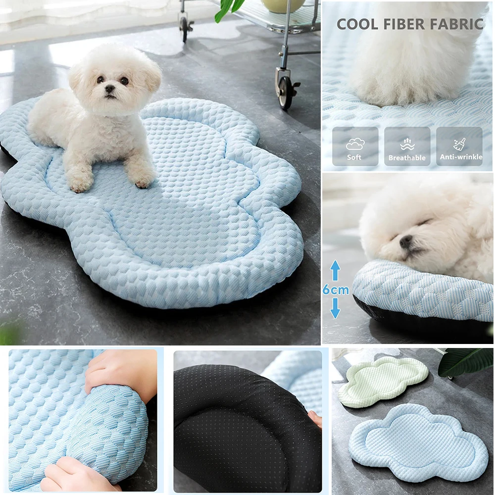 New Pet Cooling Mat Summer Soft Ice Silk Sleeping Pad Summer Cooling Pet Dog Mat for Small Medium Dogs 여름철 냉방 시원한 구름 모양 개개 침대
New Pet Cooling Mat Summer Soft Ice Silk Sleeping Pad Summer Cooling Pet Dog Mat for Small Medium Dogs 여름철 냉방 시원한 구름 모양 개개 침대