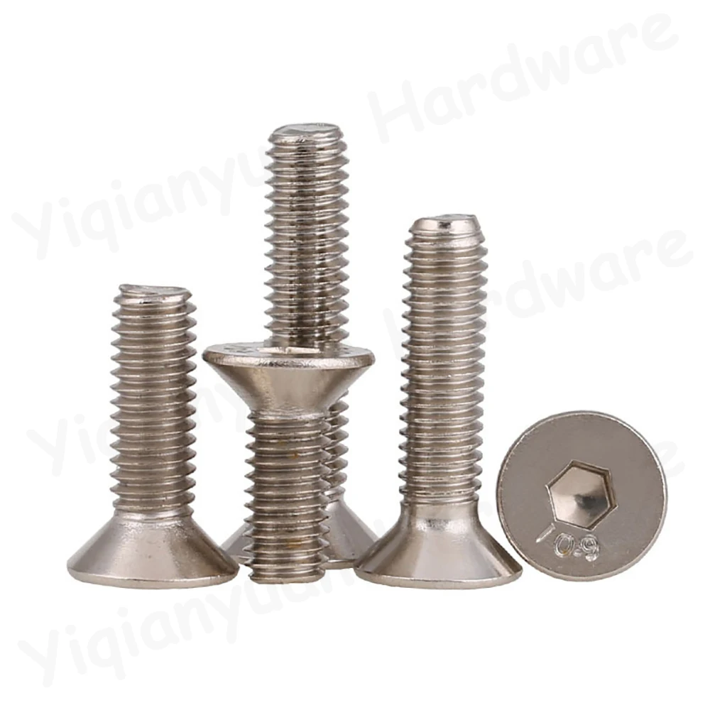 Yiqianyuan 50Pcs DIN7991 M1.6 M2 M2.5 Grade 10.9 Alloy Steel Bright Nickel Plated Hexagon Socket Countersunk Head Cap Screws
Yiqianyuan 50Pcs DIN7991 M1.6 M2 M2.5 Grade 10.9 Alloy Steel Bright Nickel Plated Hexagon Socket Countersunk Head Cap Screws