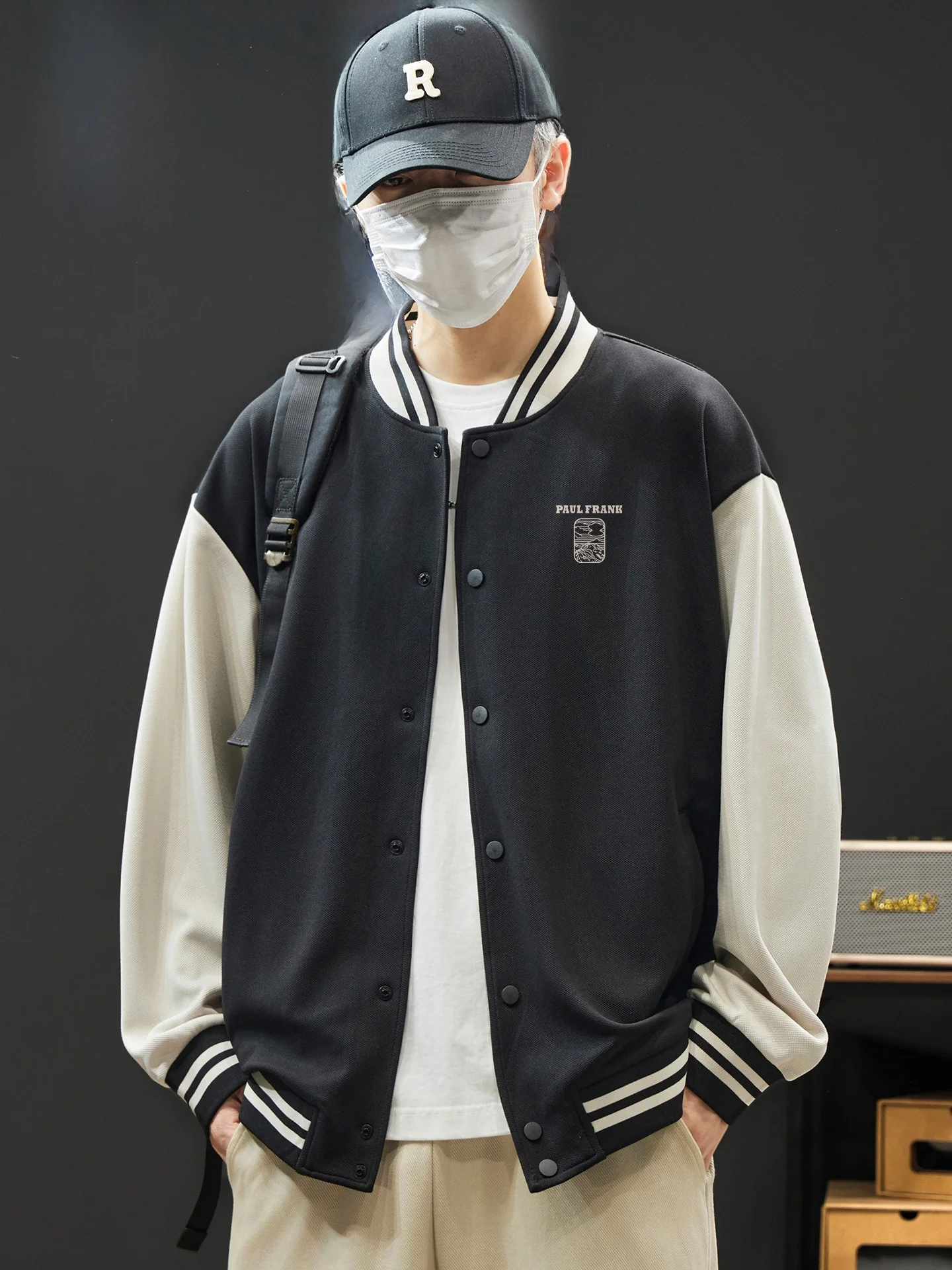 Large Mouth Monkey Bla Baseball Sle Jaet Men's Spring Autumn New Heavyweight Colion Color Jaet
Large Mouth Monkey Bla Baseball Sle Jaet Men's Spring Autumn New Heavyweight Colion Color Jaet