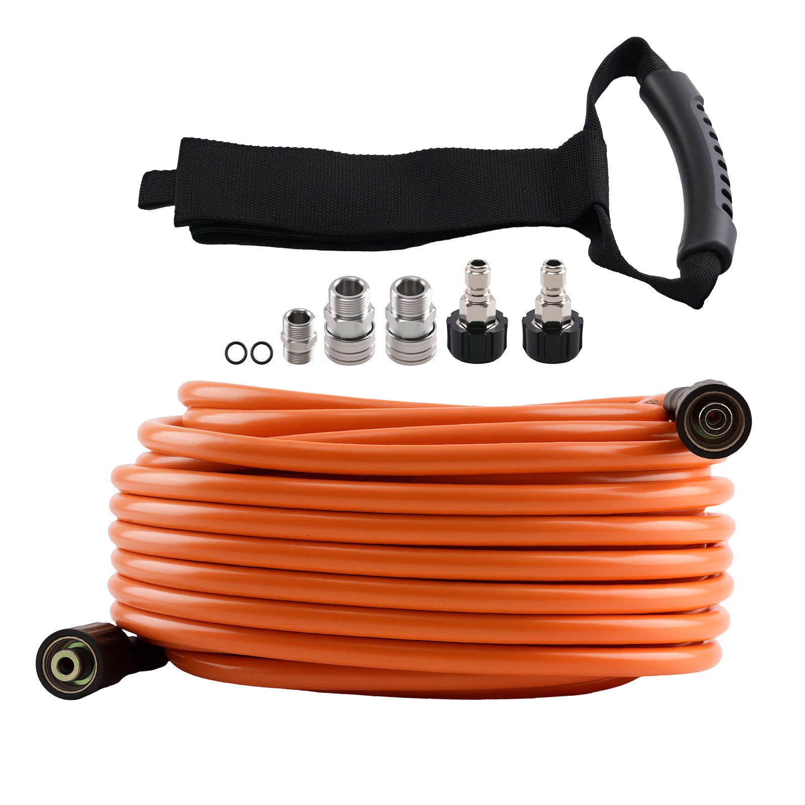Pressure Washer Hose 100ft 5800PSI Power Washer Extension Hose M22-14mm to 3/8"
Pressure Washer Hose 100ft 5800PSI Power Washer Extension Hose M22-14mm to 3/8"