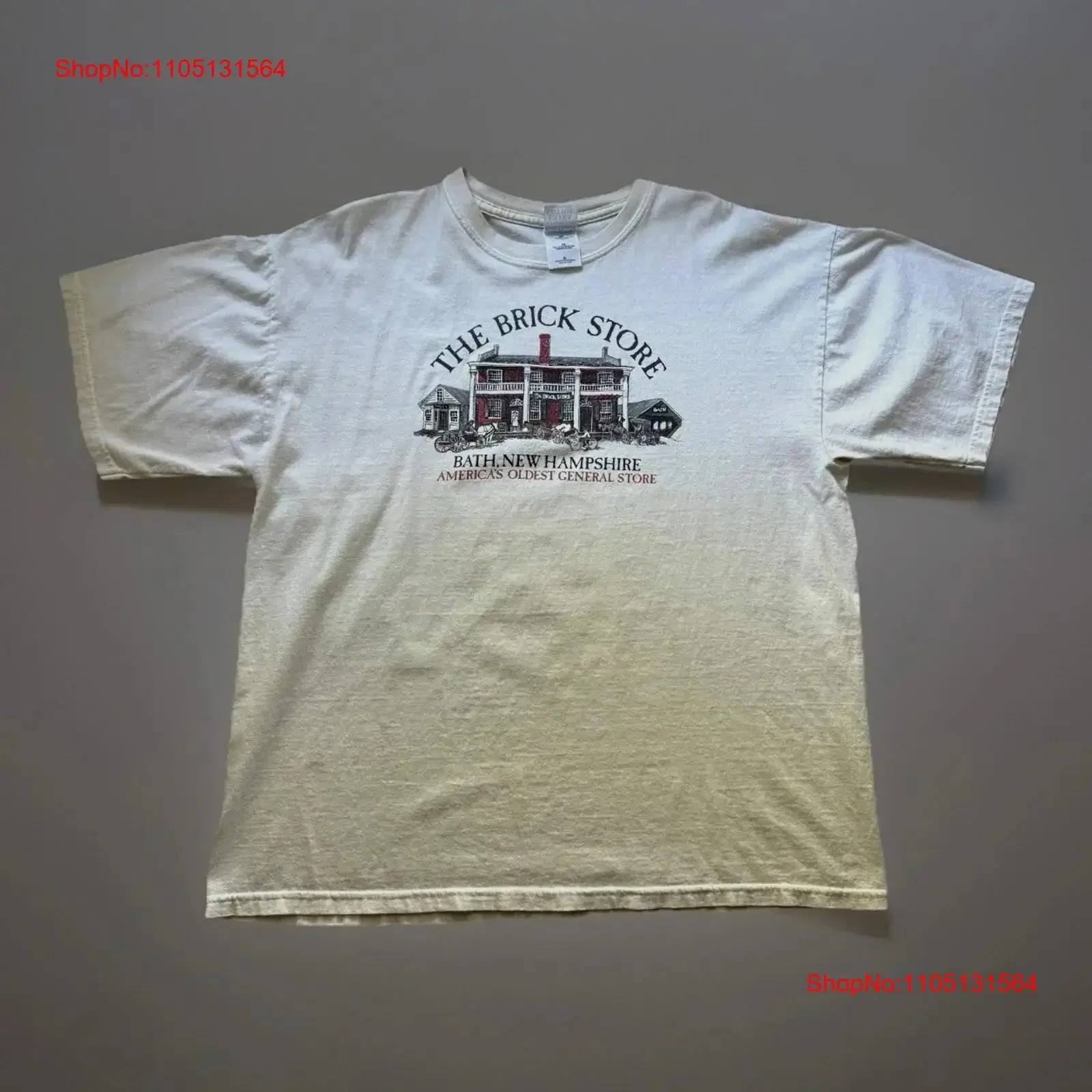 Винтажная футболка The Brick Store Bath New Hampshire XL, белая, NH, винтажная стираная дизайнерская одежда с рисунком, слегка повседневная одежда
Винтажная футболка The Brick Store Bath New Hampshire XL, белая, NH, винтажная стираная дизайнерская одежда с рисунком, слегка повседневная одежда