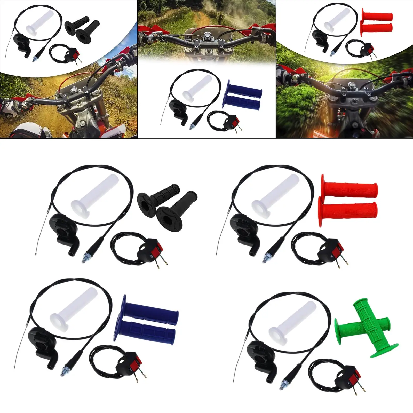 Throttle Accelerator 22mm Handle Grips Plastic Metal Kit for ATV Scooter Mini Bike Replacement Fit Dirtbike Quad 50cc 250cc
Throttle Accelerator 22mm Handle Grips Plastic Metal Kit for ATV Scooter Mini Bike Replacement Fit Dirtbike Quad 50cc 250cc