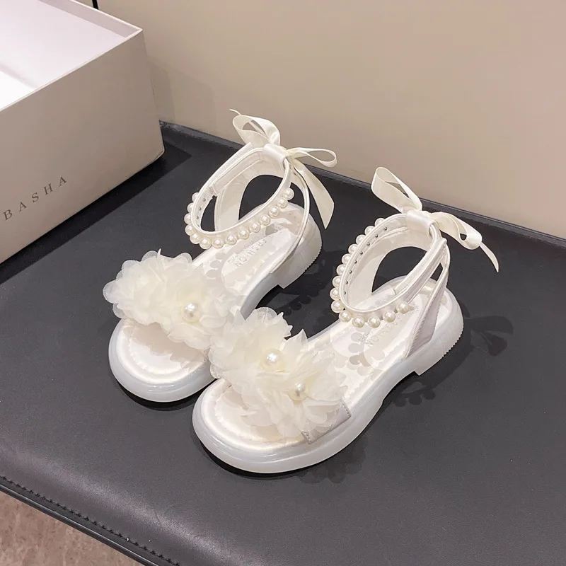 Sweet Girls Princess Sandals Summer Chic Flower Children Causal Open-toe Sandals Fashion Pearl Ankle Strap Kids Flat Sandals New
Sweet Girls Princess Sandals Summer Chic Flower Children Causal Open-toe Sandals Fashion Pearl Ankle Strap Kids Flat Sandals New