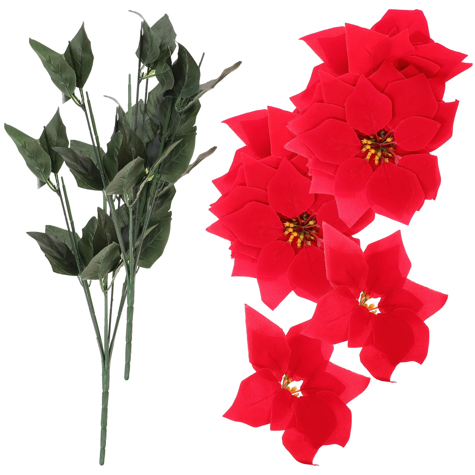 2pcs Red Poinsettia Artificial Flowers Simulation Blooms For Home Office Decor Tree Tabletop Centerpiece Christmas Flower
2pcs Red Poinsettia Artificial Flowers Simulation Blooms For Home Office Decor Tree Tabletop Centerpiece Christmas Flower