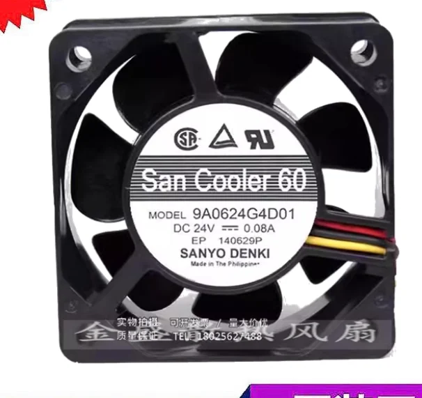 SANYO DENKI 9A0624G4D01 DC 24 В 0,08 А 60x60x25 мм 3-проводной охлаждающий вентилятор для сервера
SANYO DENKI 9A0624G4D01 DC 24 В 0,08 А 60x60x25 мм 3-проводной охлаждающий вентилятор для сервера