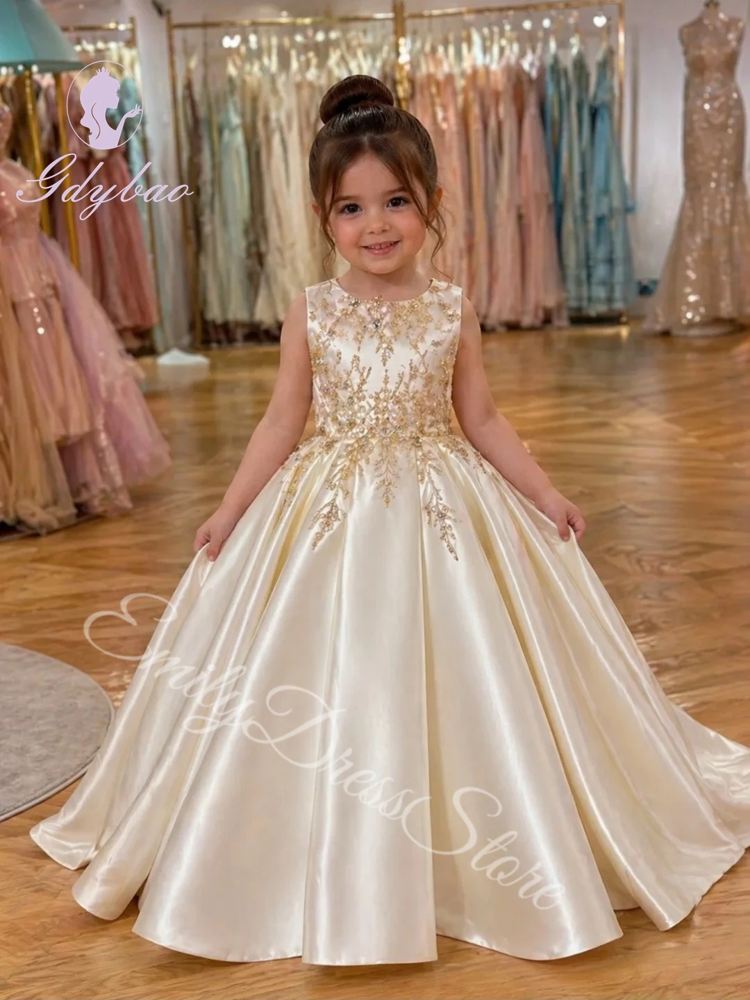 Cream Satin Flower Girl Dress for Wedding Lace Applique Tulle Floor Length Kids Baby Birthday Party Custom Ball Gowns
Cream Satin Flower Girl Dress for Wedding Lace Applique Tulle Floor Length Kids Baby Birthday Party Custom Ball Gowns