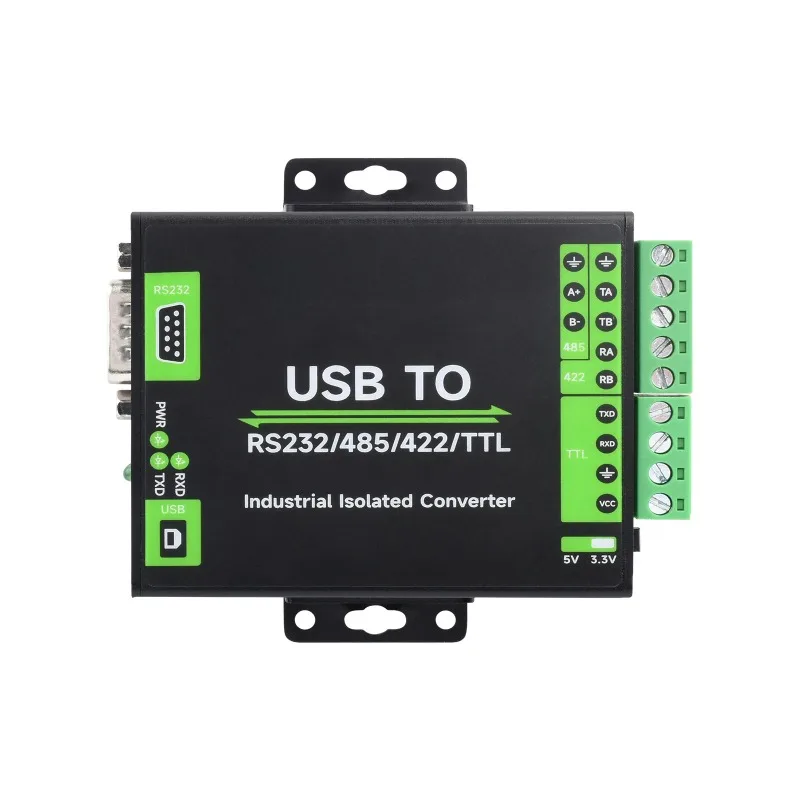 USB to RS232/RS485/RS422/TTL converter industrial isolation type, FT232RNL chip scheme
USB to RS232/RS485/RS422/TTL converter industrial isolation type, FT232RNL chip scheme