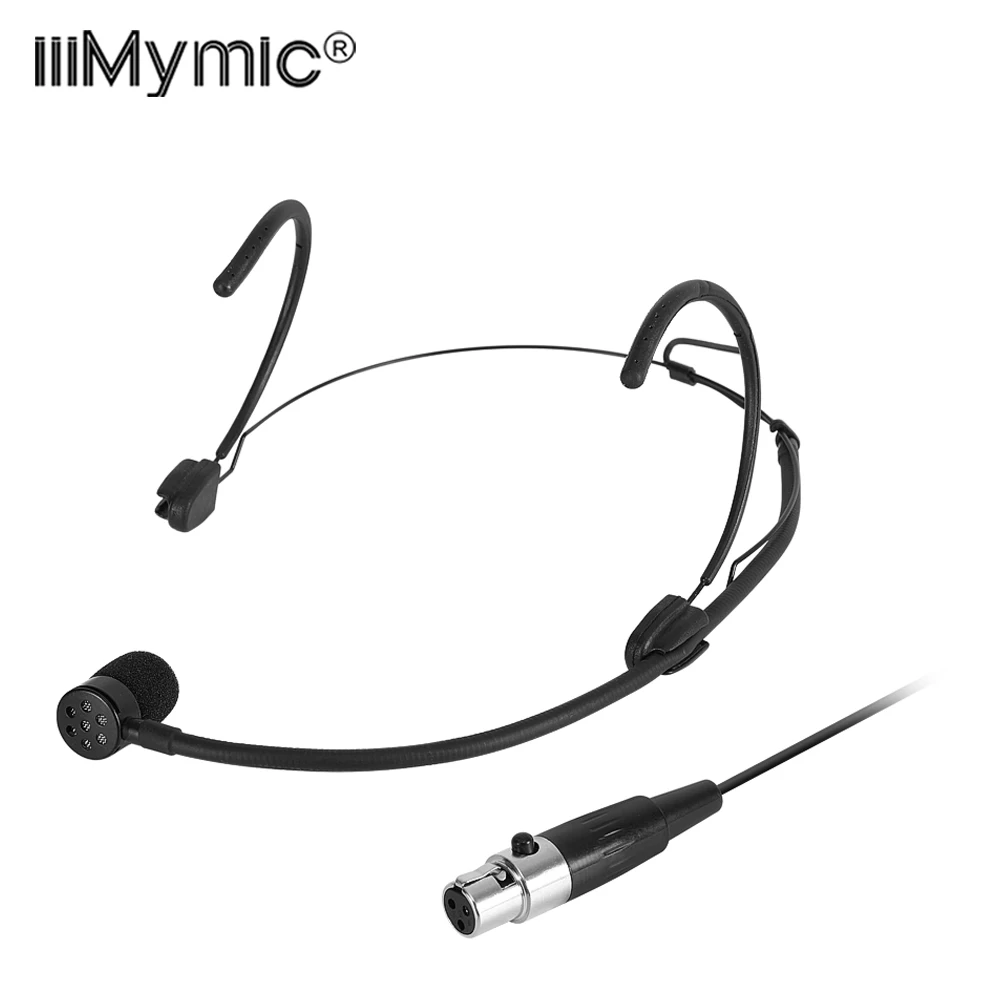 iiimymic Unidirectional Black Headset Microphone 3 Pin XLR TA3F Singing Headworn Mic For AKG Samson Wireless BodyPack System
iiimymic Unidirectional Black Headset Microphone 3 Pin XLR TA3F Singing Headworn Mic For AKG Samson Wireless BodyPack System