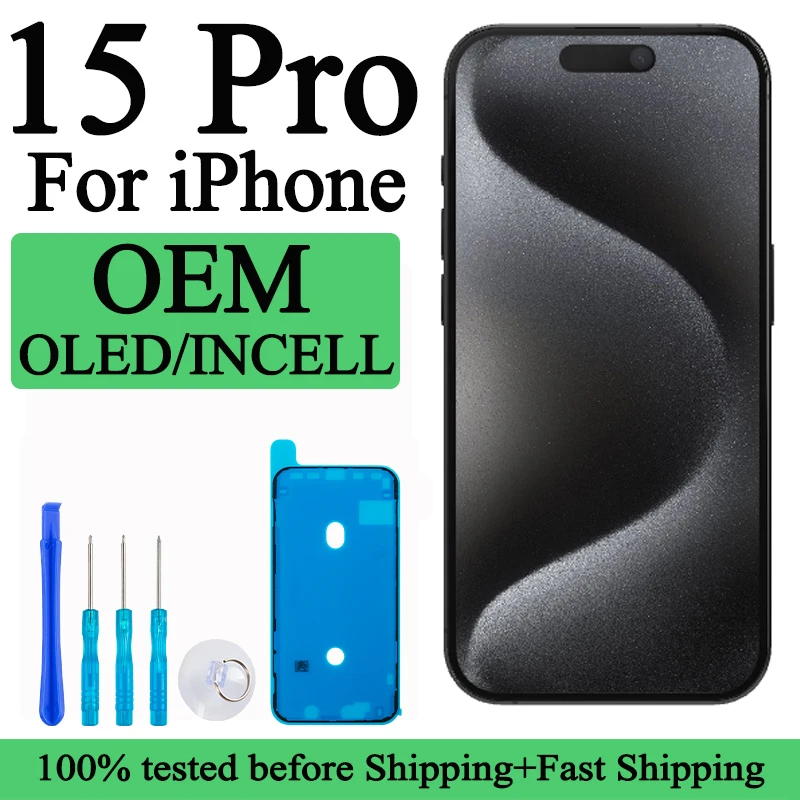 A2848 A3101 A3102 A3104 Мягкий OLED ЖК-дисплей для IPhone 15 Pro, новый сенсорный дисплей с 3D-сенсорным экраном, замена заводского дисплея
A2848 A3101 A3102 A3104 Мягкий OLED ЖК-дисплей для IPhone 15 Pro, новый сенсорный дисплей с 3D-сенсорным экраном, замена заводского дисплея