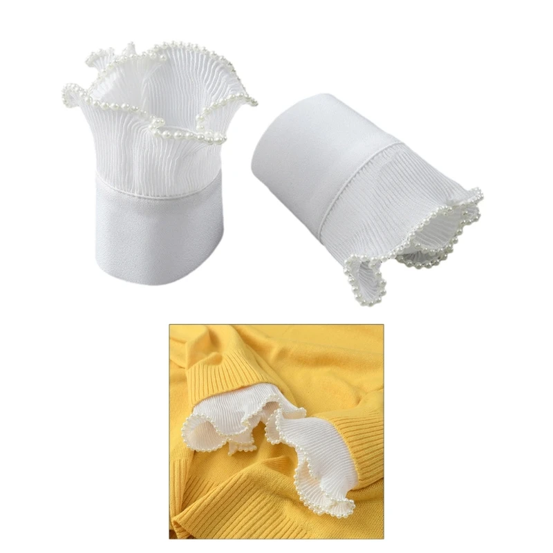 Women Small Pearl Bead Trim Wrist Cuffs Cosplay Maid Hollow Decorative Fake Sleeves Summer Skirt Removable Sleeves Wristband
Women Small Pearl Bead Trim Wrist Cuffs Cosplay Maid Hollow Decorative Fake Sleeves Summer Skirt Removable Sleeves Wristband