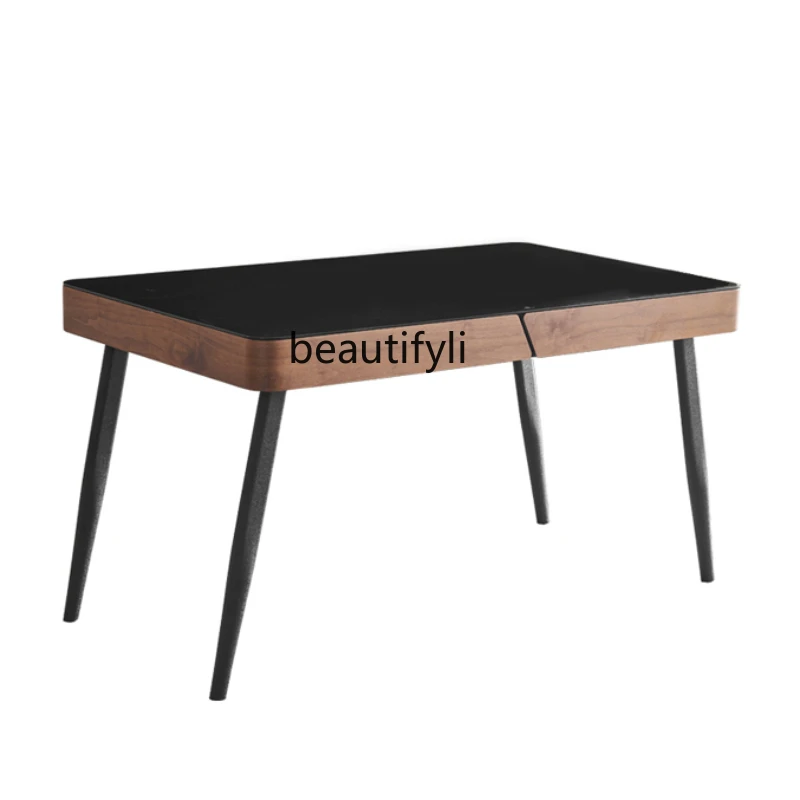 Nordic Dining Tables and Chairs Set Iron Modern Simple Rectangular Table Small Apartment Tempered Glass Dining Table Home
Nordic Dining Tables and Chairs Set Iron Modern Simple Rectangular Table Small Apartment Tempered Glass Dining Table Home