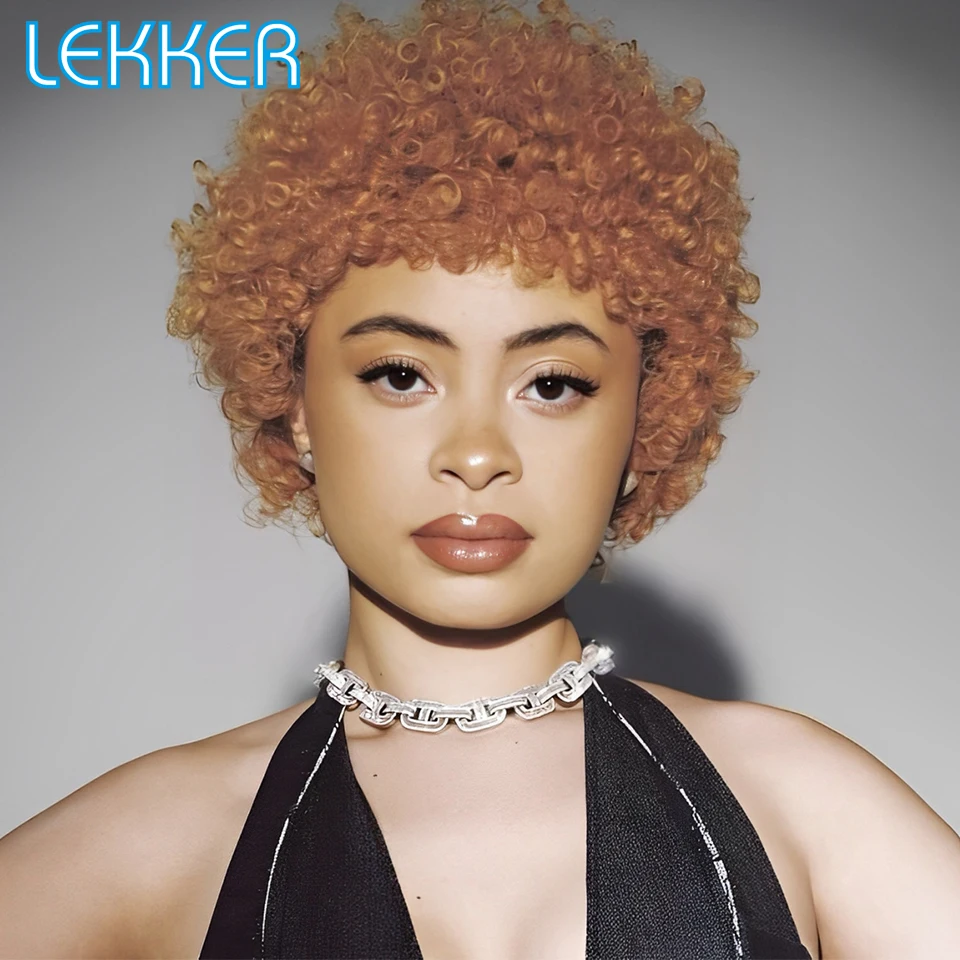 Lekker Blonde Short Pixie Afro Kinky Curly Bob 100% Human Hair Wig For Women Brazilian Remy Hair Full Machine Made Colored Wigs
Lekker Blonde Short Pixie Afro Kinky Curly Bob 100% Human Hair Wig For Women Brazilian Remy Hair Full Machine Made Colored Wigs