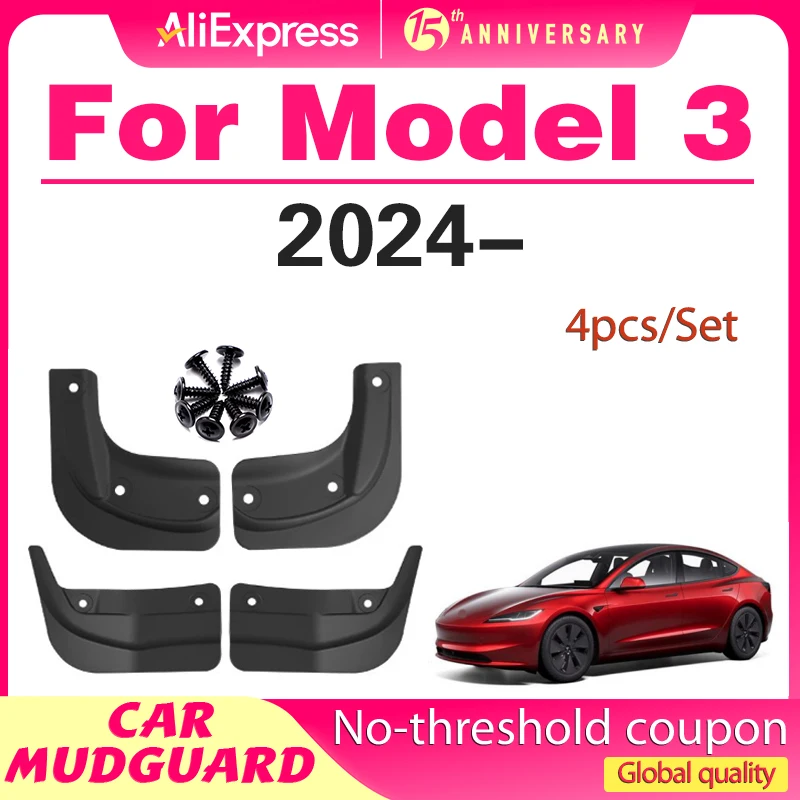 Mud Flaps for Tesla Model 3 Highland 2024 Mudguard Official Original Front Rear Wheel Fenders Splash Guards Model3 Accessories
Mud Flaps for Tesla Model 3 Highland 2024 Mudguard Official Original Front Rear Wheel Fenders Splash Guards Model3 Accessories