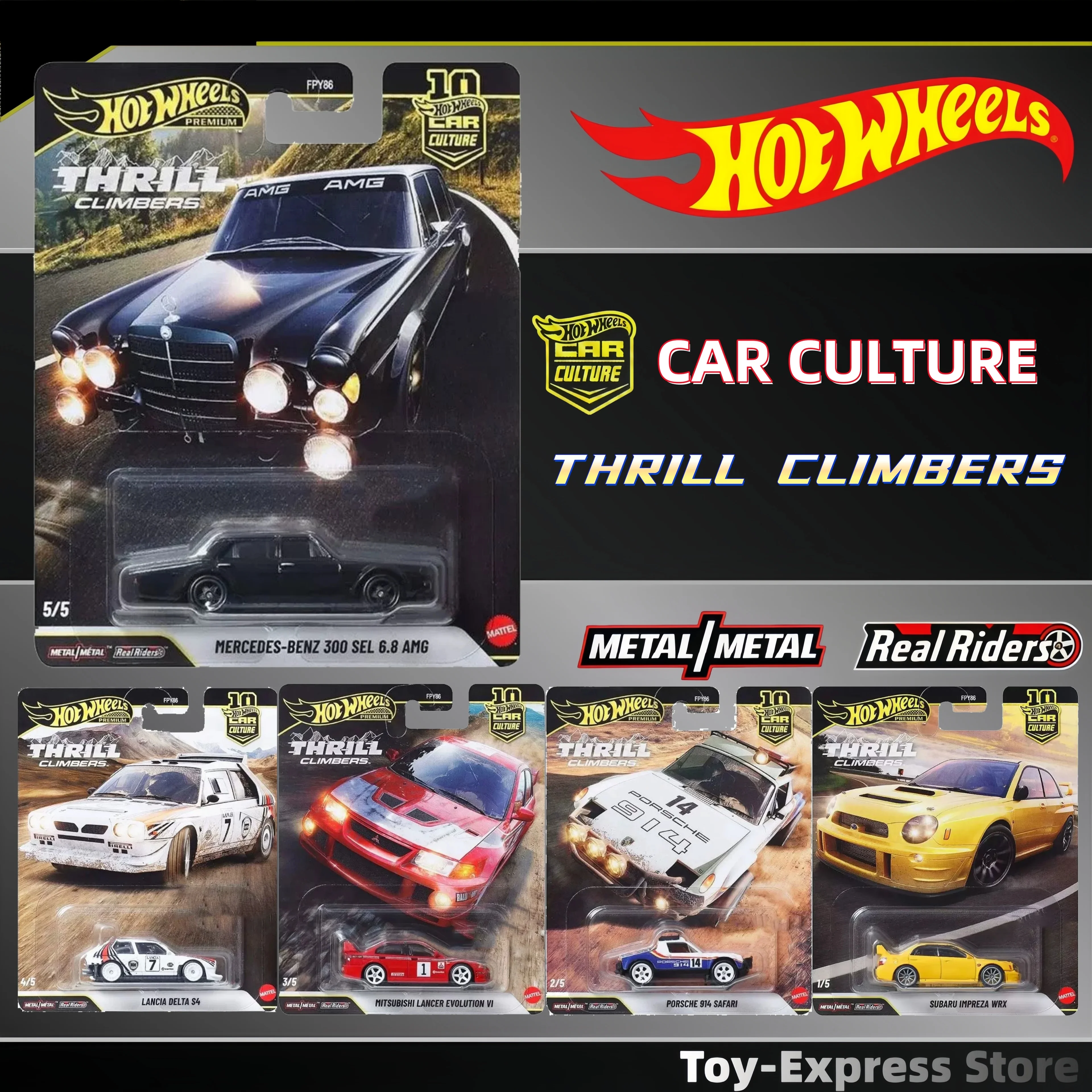 Коллекционные модели автомобилей Hot Wheels Premium Car Culture: Mercedes-Benz, Mitsubishi, Porsche, Subaru, Thrill Climbers, масштаб 1:64, игрушки для детей
Коллекционные модели автомобилей Hot Wheels Premium Car Culture: Mercedes-Benz, Mitsubishi, Porsche, Subaru, Thrill Climbers, масштаб 1:64, игрушки для детей