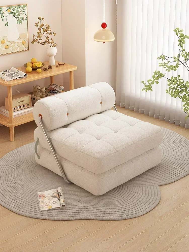 Folding Cream Style Simple Living Room Lazy Sofa Single Sofa Small Apartment Taji Sofa Bed
Folding Cream Style Simple Living Room Lazy Sofa Single Sofa Small Apartment Taji Sofa Bed